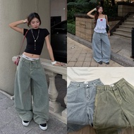 RACCY JEANS - DEROSE Jeans Form HAREM PUMPKIN Big Thighs Long Loose Thick Soft Jeans