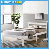 Furniture Mart MINA solid wood single bed katil single kayu / katil kayu bujang /  ikea tarva ready