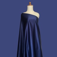 Bahan Kain Satin Velvet Premium Warna Navy Blue Bisa Furing Kebaya Gamis Backdrop Background Foto