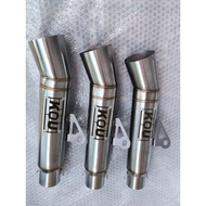 Kou/Aun racing exhaust silencer stainless Freeflow 50mm inlet pipe