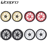 Litepro Bicycle Easy Wheel Aluminum Alloy Bearing Push Wheel 82MM For Brompton