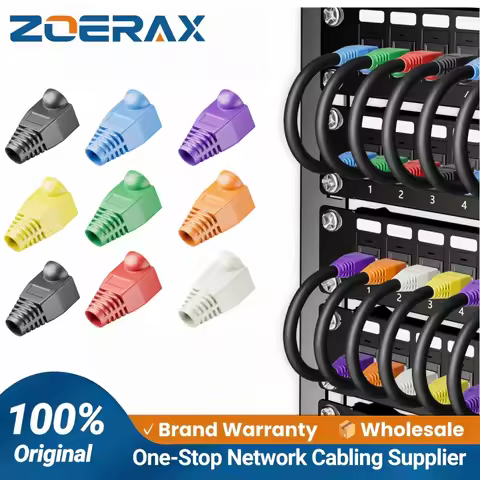 ZoeRax 100 Pack RJ45 CAT6 CAT6E CAT5 CAT5E Ethernet Network Cable Strain Relief Boots Cable Connecto