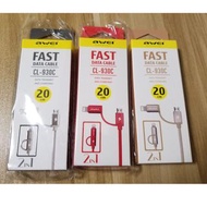 AWEI CL-930C 20CM 二合一雙頭短充電線