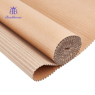 1pc Single Face Corrugated Cardboard Roll for Packing Storage Craft Camel 350x2mm 2m/pc