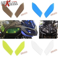 LJBKOALL 2 Pcs Acrylic Plastic Front Headlight Screen Lens Cover Protector Guard for Yamaha MT FZ 09 MT-09 FZ-09 MT09 FZ09 2017 2018 2019