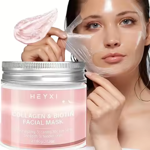 Collagen Peel Mask, Biotin Collagen Wrap Mask Day and Night, Deep Hydration, Night Care Mask Cream.