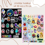 AMONG US STICKER STICKER STICKER SHEET JOURNAL STICKER/ CASE STICKER/ hp LAPTOP STICKER/