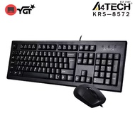 A4 tech Natural Comfort Roundedge Keycaps, Laser Inscribed Keys, with Mouse USB Wired Keyboard