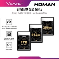HOMAN CFEXPRESS CARD TYPE-A MEMORY CARD FOR FULL HD, 8K+ &  ROW VIDEO/PHOTO AND SUPERCRUISE -256GB /