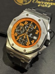 🌈🌈新返貨啦🌈🌈🧡🧡Audemars Piguet Royal Oak Offshore 26170ST🧡🧡🩶全鋼款式🩶🧡火山橙錶面🧡42mm 自動計時機芯🤍🤍連原裝AP 鋼摺扣🤍 狀態一流 淨錶👍🏻