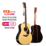 Gitar YAMAHA all-solid LL16 LL16D ARE LL6 kayu solid LLTA dengan pickup elektrik gitar folk