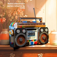⭐️Mint Time...Retro Building Blocks  1990s Mini Fridge & Radio Set  Collectible Display Model  DIY A