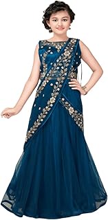 New Stone and Embroidery Half Saree Style Kids Lehenga Choli for Girls