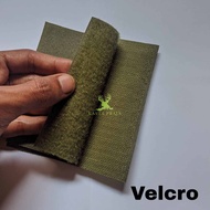 Velcro Perekat Satu Pasang Kasar Dan Halus 10cm Warna Hijau Army