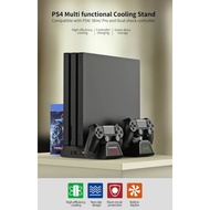 DOBE MULTIFUNCTION cooling stand with LED Indicator ps4 FAT SLIM PRO charging stand cooling fan stor
