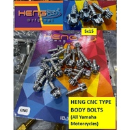 HENG CNC TYPE BODY BOLTS/ FLAIRINGS BOLTS for All Yamaha Motorcycle (sold per piece)