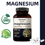 NatureBell Magnesium Glycine + Magnesium Citrate Supplement - Maintaining Joints, Muscles, and Heart