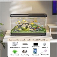 360° HD Aquarium Fish Tank Desktop Fish Aquarium Filter Household Landscape Design Lazy Fish Tank Se