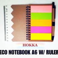 HOKKA 163-393 Eco Notebook A6 W/ Ruler