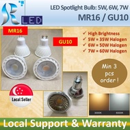 LED Light Bulb GU10 MR16 Single or Tri-Color 6W 7W 8W 10W