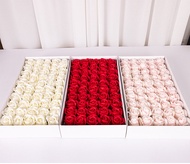 50pcs Rose Soap Flower Head with base Bouquet Bunga Sabun Wangi 玫瑰香皂花