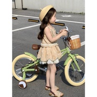 (COD) Children's Clothing 2025 Summer New Lotus Leaf Layer Floral Lace Trim Vest Girl's Short Skirt 