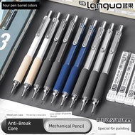 Lan Guo Drawing Mechanical Pencil 2B with 0 3 0 5 0 7 mm leads break resistant metal body with a low