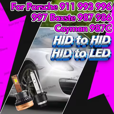 2x LED/HID Xenon Headlights D2S 6000K Plug&Play For Porsche 911 997 2005-2012 For Porsche 993 996 Bo