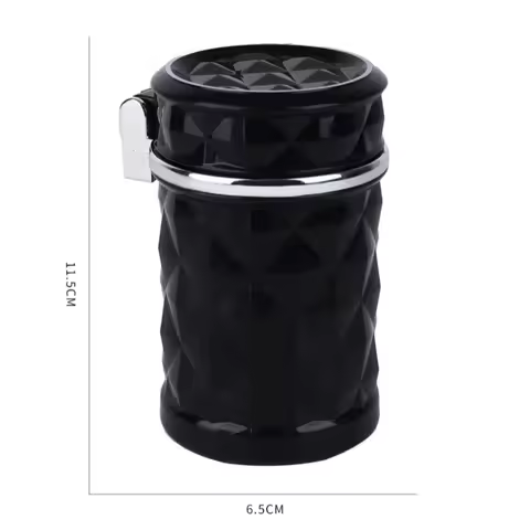 Car Cigarette Ashtray Cup With Lid With LED Light Portable Detachable Vehicle Ashtray Holder Cigaret
