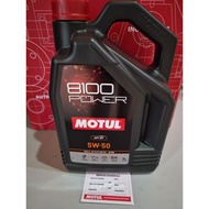 Motul 8100 POWER 5w50/5Liter 100%Original Ada sticker Sirim & QR code.
