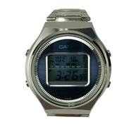 卡西歐 (CASIO) TRN 50 2AJR 限量版 Casiotron 復刻腕錶，銀色不鏽鋼錶殼，男士數位電波太陽能腕錶