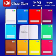 FCI SPIRAL NOTEBOOK WITH YARN NEON (YARN NTBK) 80leaves Assorted Colors 10pcs per ream (Sold per Rea