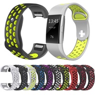 Fitbit Replacement Straps Compatible with Fitbit Charge 2 Sports Watch Bands with Air Holes Silicone Breathable Tracker Straps