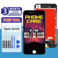 COMPATIBLE FOR 8 / 8G / SE2 SE 2020 / SE3 SE 2022 LCD TOUCH SCREEN DIGITIZER DISPLAY GLASS SKRIN REP