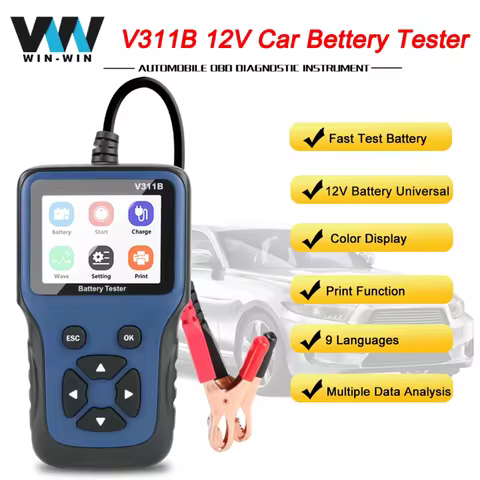V311B 12V Car Bettery Tester Auto Diagnostic Tool V311B Automotive 12V OBD 2 OBD2 Car Battery Analyz