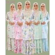 [ Part 1 ] Baju Kurung Kembang Payung Chiffon Crepe - Mudah Gosok & Susah kedut
