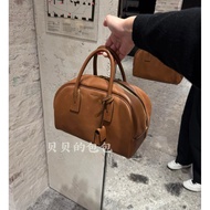 Sacjour Boston ysl Cowhide Black Shoulder Bag Small Brown Single Caramel Saint Laurent de Female Han