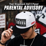 Damp Lush Snapback Hat 5 Panel Rubber Patch Paretal Advisory - YF