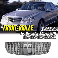 For Mercedes Benz E-Class W211 E320 E350 E500 E63 E550 2003-2008 Glossy Black AMG Style Front Bumper