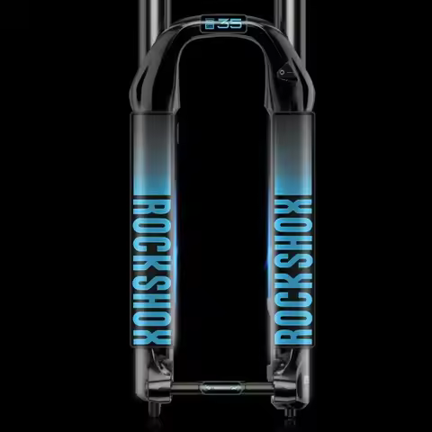 2D Flat Roshox XC35 Mountain Bike Front Fork Sticker - Multicolor (Black/White, Dark Grey, Bright Or