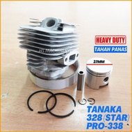 Heavy Duty Tanaka 328 Star Pro338 Brush Cutter Cylinder Kit Block Piston Set Mesin Rumput [HSMACHINE
