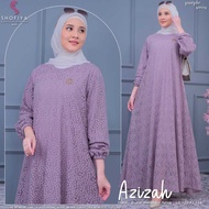 SHF Azizah Maxi Dress Brocade Lining Muslimah Exclusive Maxi Long Dress Wudhu Friendly