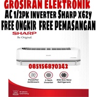 AC SHARP 1 /2PK INVERTER X6ZY + PASANG (PROMO)