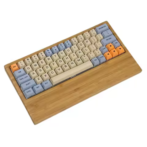 60% Hotswap Kit GK61 GK61X GK61XS GK64 GK64X GK64XS Wooden Case Wrist Rest 2 In 1 RGB PCB Fiber Plat