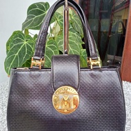 SECOND -TAS BRANDED - METROCITY - KULIT -HITAM - ADA TAG - MULUS