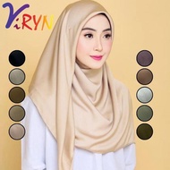 ViRYN Satin Silk Turban Shawl Turban Scarf Women Scarf Headwear Muslim Minimalist Fashion