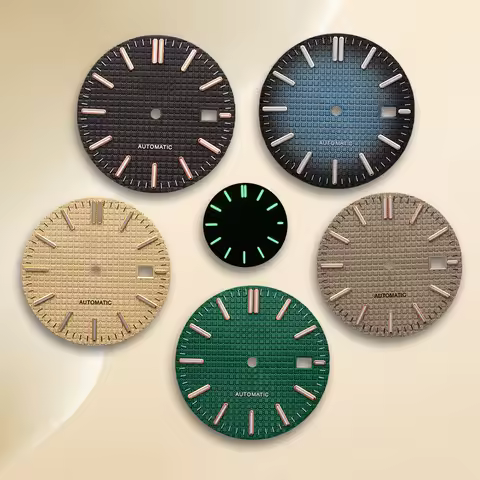 High Quality 31.8mm S Logo AP Mod Dial For NH35/NH36 Movement C3 Green Luminous Watch Modification A