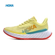 HOKA booster shoes Ready Stock Hoka One One carbon x2 shock absorption running shoes pale yellow