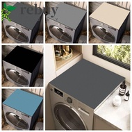REBUY Drum Washing|Cover, Rectangle Water Absorption Microwave Oven Dust Cover, Dust Cover Rubber Solid Color Coffee|Pad Microwave Oven
