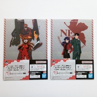 Ichiban Kuji Evangelion Prize H Clear File & Sticker Set Asuka / Misato & Kaji Japan